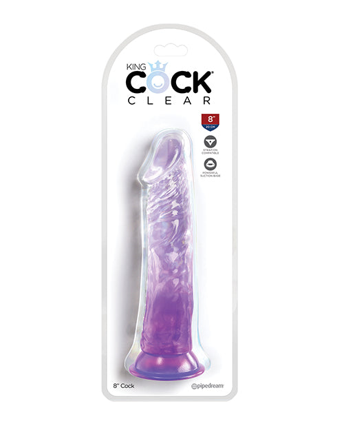 Load image into Gallery viewer, King Cock Clear 8" Cock - Purple