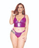 Load image into Gallery viewer, Darque PVC Bralette & G-String - Purple QN