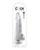 Cargue la imagen en el visor de la galería, King Cock Clear 10" Cock w/Balls - Clear