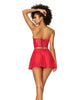 Lataa kuva gallerian katseluohjelmaan, Wet Look Two in One Babydoll Red LG