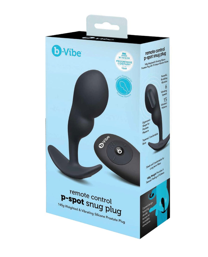 Indlæs billede i gallerifremviser, b-Vibe Remote Control P-Spot Snug Plug - Black