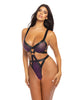Carica l'immagine nel visualizzatore Galleria, Jade Underwire High Leg Strappy Teddy Dark Iridescent/Black LG