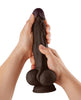 Load image into Gallery viewer, Shaft Model A Flexskin Liquid Silicone 10.5" Dong w/Balls - Mahogany