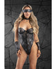 Indlæs billede i gallerifremviser, Play Into My Web Lace-up Teddy 4 pc Set - Black S/M