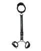 Load image into Gallery viewer, Kinky Play Box Locking Harness Collar to Wrist Restraints - Black