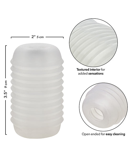 Cargue la imagen en el visor de la galería, Pop Sock! Ribbed Masturbator - Clear