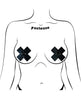 Load image into Gallery viewer, Pastease Pierced Liquid Black Cross w/Barbell Piercing - Black O/S