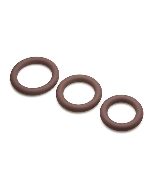 Załaduj obraz do przeglądarki galerii, Curve Toys Jock Silicone Cock Ring Set of 3 - Dark