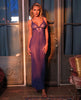 Load image into Gallery viewer, Katana Mesh & Eyelash Lace Gown - Purple L/XL