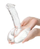 Afbeelding laden in Galerijviewer, Glas 7,5" Rijdbare Staande Penis met Stabiliteitsbasis