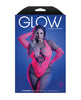 Lataa kuva gallerian katseluohjelmaan, Glow Flashback UV Reactive Rhinestone Teddy With Gloves Or Leg Warmers Neon Pink