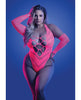 Lataa kuva gallerian katseluohjelmaan, Glow Flashback UV Reactive Rhinestone Teddy With Gloves Or Leg Warmers Neon Pink