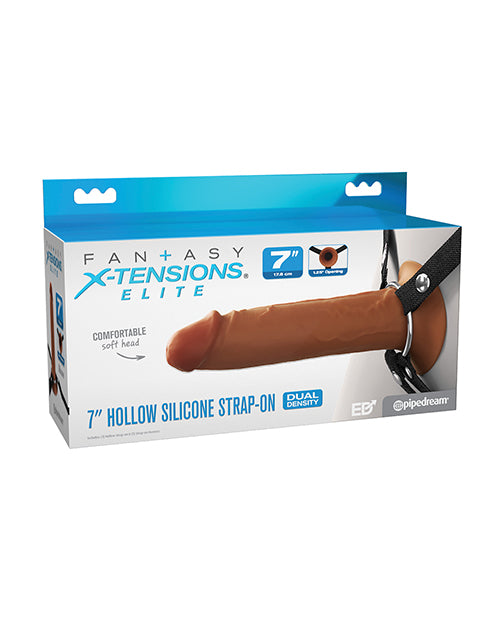 Load image into Gallery viewer, Fantasy X-tensions Elite 7" Silicone Hollow Strap-on - Brown