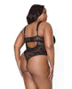 Load image into Gallery viewer, Lace Teddy w/Padded Underwire Cups & Removable Neck Accent - Black 3X/4X