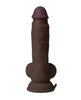 Charger l'image dans la visionneuse de la galerie, Shaft Flexskin Liquid Silicone 7.5" Vibrating Dong w/Balls - Mahogany