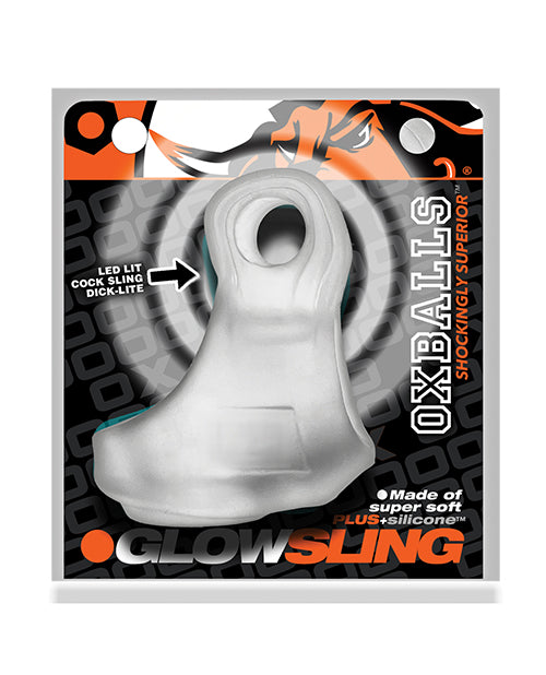 Lataa kuva gallerian katseluohjelmaan, Oxballs Glowsling Cock Sling - LED Clear Ice