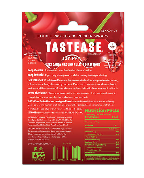 Load image into Gallery viewer, Pastease Tastease Edible Pasties & Pecker Wraps - Cherry O/S