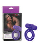 Carica l'immagine nel visualizzatore Galleria, Couple's Enhancer Silicone Rechargeable Dual Climaxer Enhancer w/Flickering Tongue - Purple