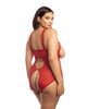 Ladda bilden i Galleri Viewer, Lace Open Cup & Crotchless Teddy Red QN