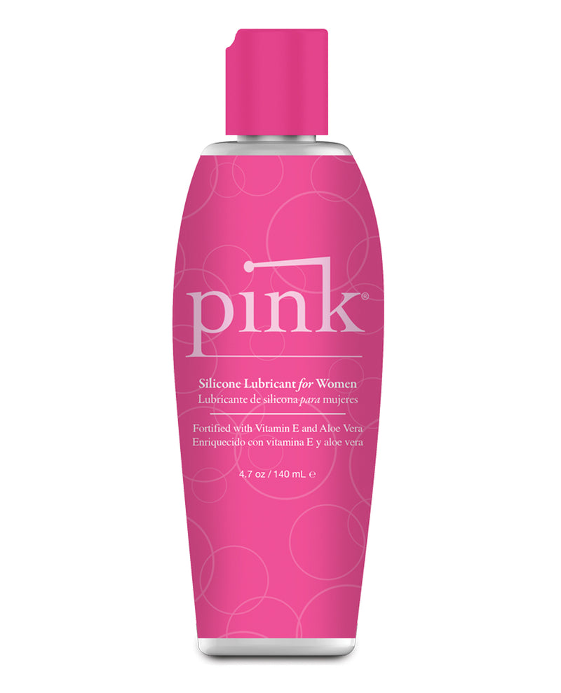 Afbeelding laden in Galerijviewer, Roze siliconen glijmiddel - 4.7 oz fles met flipdop