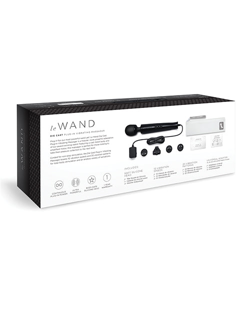 Indlæs billede i gallerifremviser, Le Wand Die Cast Plug-In Massager - Black