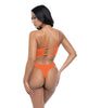 Ladda bilden i Galleri Viewer, Amina Scallop Lace & Mesh Bralette w/Panty 2 pc Set - Dragon Fire Orange S/M