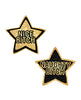 Charger l'image dans la visionneuse de la galerie, Neva Nude Nice / Naughty Bitch Glitter Stars - Black/Gold O/S