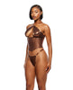 Charger l'image dans la visionneuse de la galerie, Liquid Metal Metallic Mesh Bustier w/G-String 2 pc Set - Metallic Copper LG