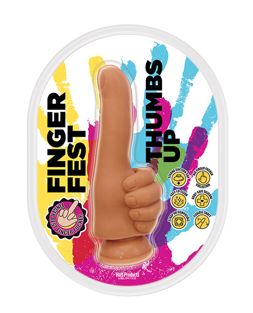 Cargue la imagen en el visor de la galería, Finger Fest Thumbs Up Dildo - Tan