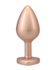 Cargue la imagen en el visor de la galería, Booty Bling Jeweled Metal Butt Plug Medium Gold Spade Shape