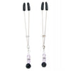 Load image into Gallery viewer, Spartacus Adjustable Tweezer Nipple Clamps w/Purple Beads