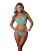 Cargue la imagen en el visor de la galería, Conjunto Caribbean Crush sujetador demi longline y panty aqua L XL