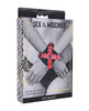 Afbeelding laden in Galerijviewer, Sex & Mischief Ex's & Oh's Cross Cuffs - Red/Black