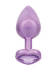 Load image into Gallery viewer, Jewel Amethyst Heart Butt Plug - Large, Purple