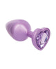 Load image into Gallery viewer, Jewel Amethyst Heart Butt Plug - Large, Purple