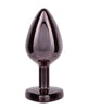 Load image into Gallery viewer, Jewel Black Diamond Heart Butt Plug - Large, Black