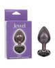 Load image into Gallery viewer, Jewel Black Diamond Heart Butt Plug - Large, Black