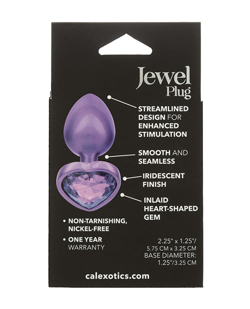 Load image into Gallery viewer, Jewel Amethyst Heart Butt Plug - Small, Purple
