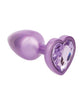 Load image into Gallery viewer, Jewel Amethyst Heart Butt Plug - Small, Purple