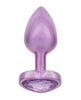 Load image into Gallery viewer, Jewel Amethyst Heart Butt Plug - Small, Purple