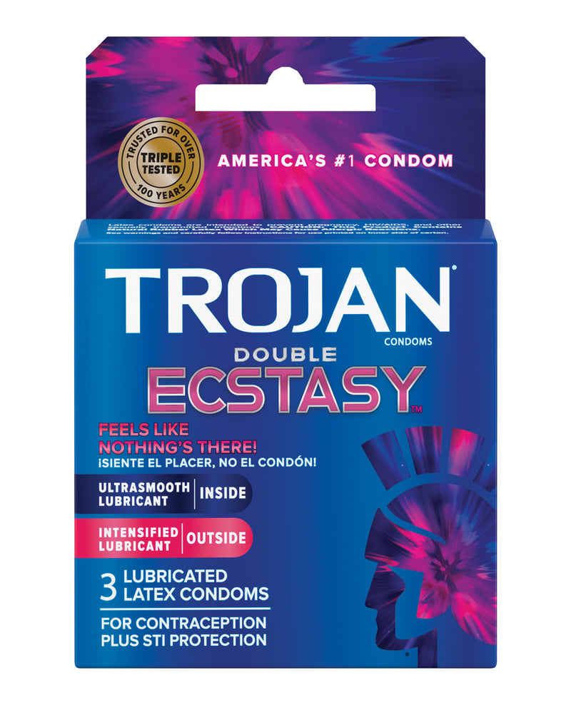 Afbeelding laden in Galerijviewer, Trojan Double Ecstasy condooms - doos van 3