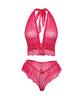 Załaduj obraz do przeglądarki galerii, Maylah Mesh & Lace Halter 2 pc Set - Pink L/XL