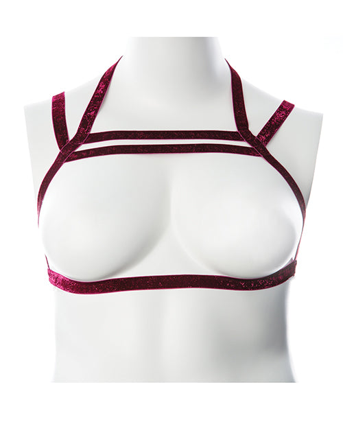 Load image into Gallery viewer, Gender Fluid Sugar Coated Harness - S-L Raspberry Glitter