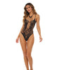 Load image into Gallery viewer, Rene Rofe Deep Desire Lace Teddy Black O/S