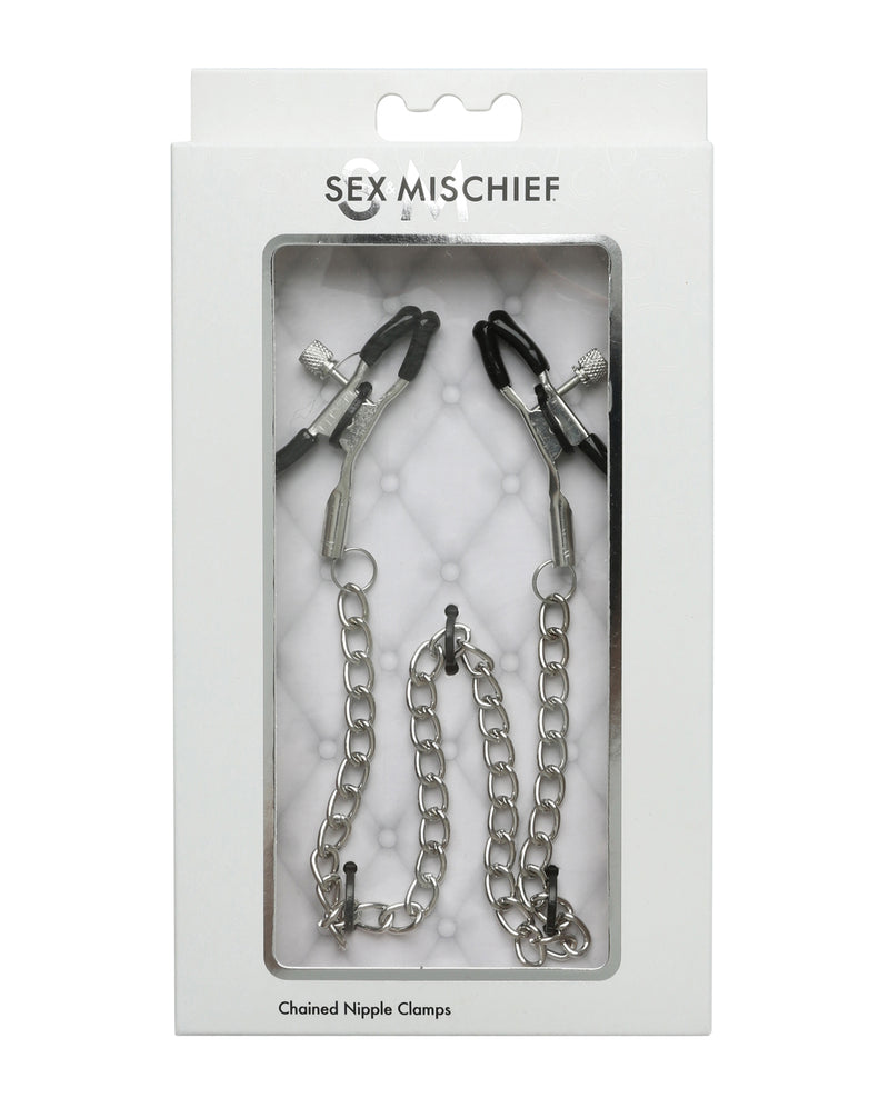Load image into Gallery viewer, Sex & Mischief Chained Nipple Clamps