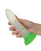 Load image into Gallery viewer, Glow Stick Leaf Suction Cup Glow-in-the-Dark Dildo - Green