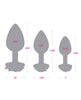 Cargue la imagen en el visor de la galería, Gemsations 3 pc 2.75" & 3.15" & 3.7" Rose Metal Butt Plug Training Set - Rose Gold