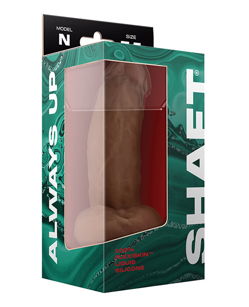 Cargue la imagen en el visor de la galería, Modelo de eje N Flexskin silicona líquida Dong curvado lateral de 7.5" con bolas - Oak