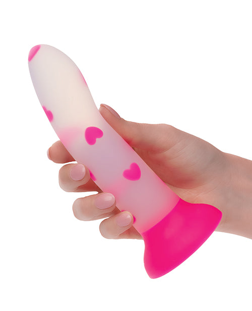 Încărcați imaginea în vizualizatorul Galerie, Glow Stick Heart Suction Cup Glow-in-the-Dark Dildo - Pink