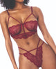 Charger l'image dans la visionneuse de la galerie, Lace Underwire Top w/Thong 2 pc Set - Rosewood S/M